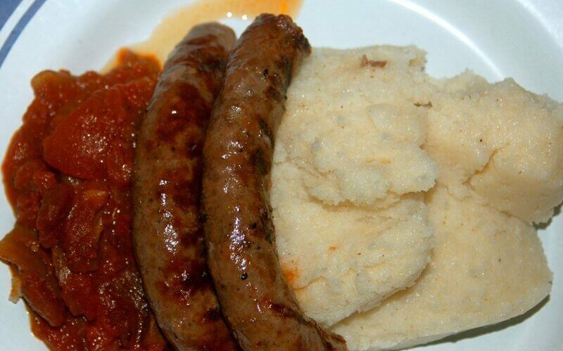 Must Cook winter food In South Africa mieliepap pap and wors